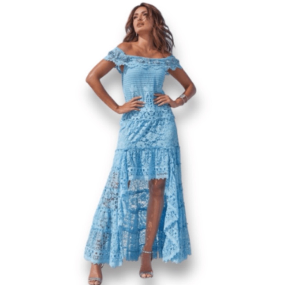 VENUS Light green Lace Maxi Skirt